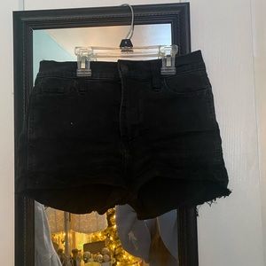 Womens Black Denim Shorts